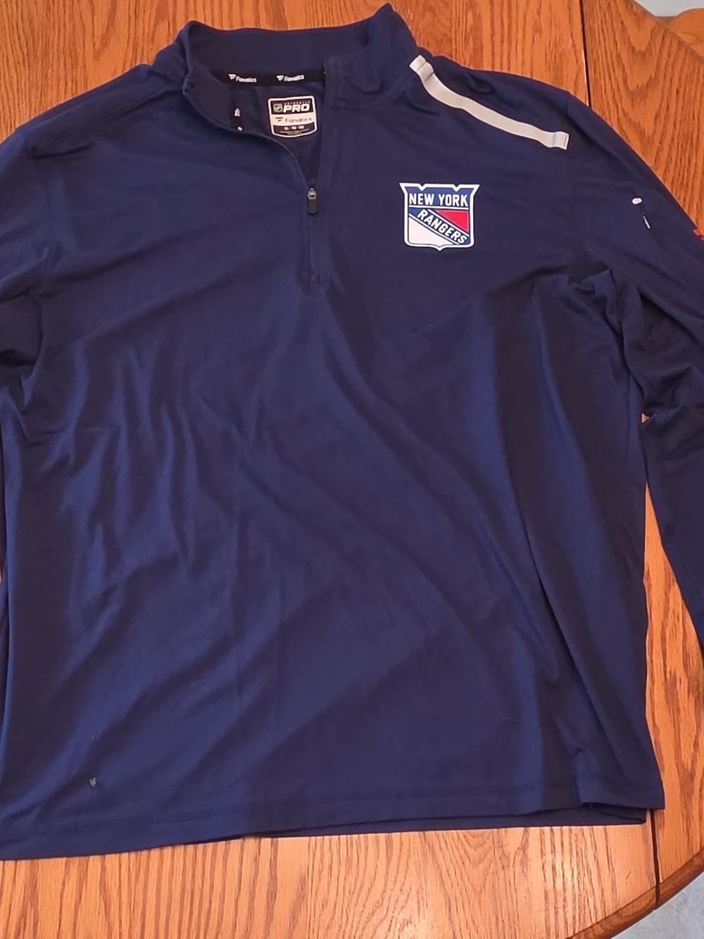 Fanatics Navy New York Rangers Quarter-Zip Pullover